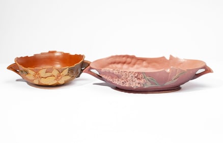 Roseville Pottery Console Bowls 457 & 423
