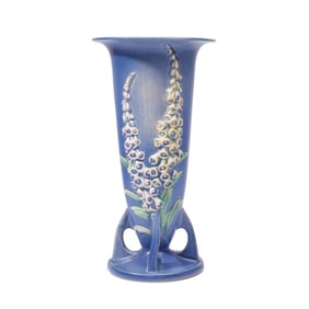 Roseville Pottery Foxglove Blue Vase 53-14"