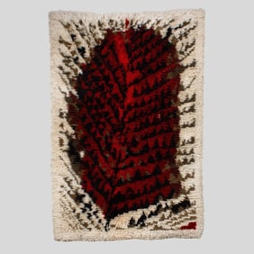 Mid-Century Scandinavian Rya Shag Wool Rug