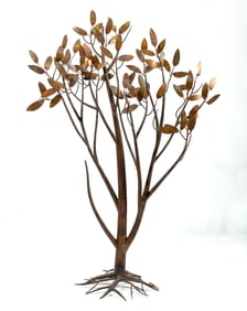 Curtis Jere Style Tree Standing Floor Sculpture