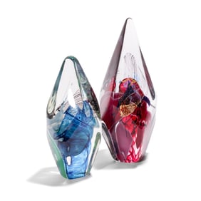 Eric Brakken Art Glass Prism Sculptures