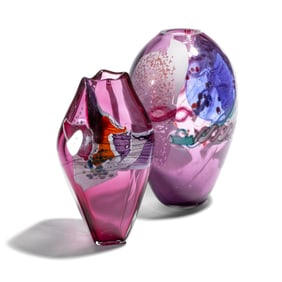 Eric Brakken Art Glass Vases 1993 & 1995