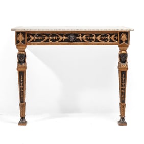 Antique Neoclassical Empire Console Table