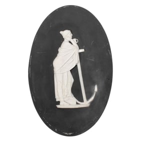 Wedgwood Black Basalt Anchor of Hope Plaque