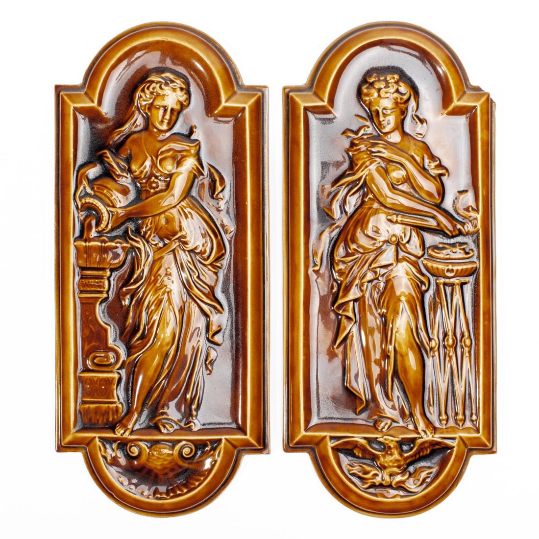 2 Wedgwood Majolica Danaides of Argos Plaques (1 of 7)