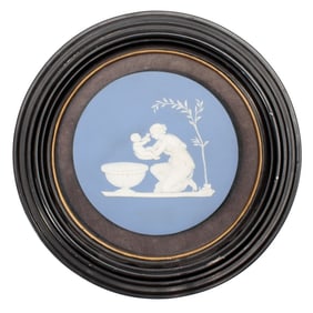 Wedgwood Blue Jasper Mother & Child Plaque