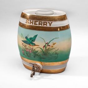 19th C. Wedgwood Sherry Barrel Pub Barware