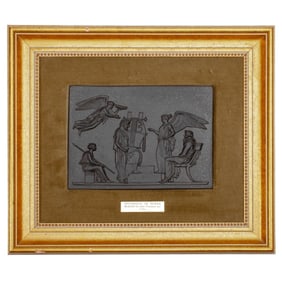 Wedgwood Black Basalt Apotheosis of Homer Plaque