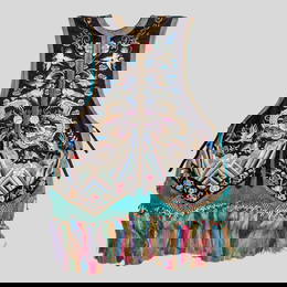 Chinese Embroidered Silk Xiapei / Court Waistcoat