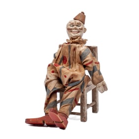 Early Antique Schoenhut Circus Clown 9"