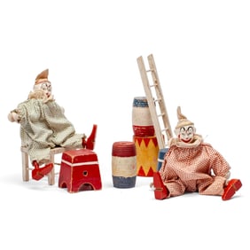 1930s Schoenhut Circus Clowns w/ Accessories