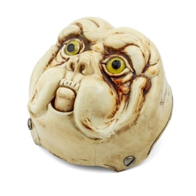 Antique Celluloid Bulldog Hotel Desk Bell