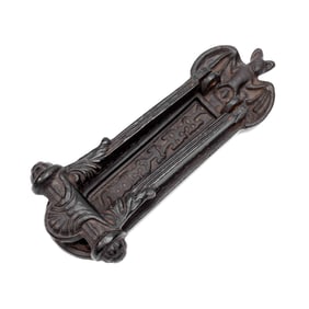 Victorian Cast Iron Bat Door Knocker Letter Slot