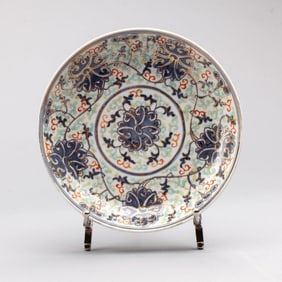Chinese Guangxu Mark Doucai Enameled Lotus Dish