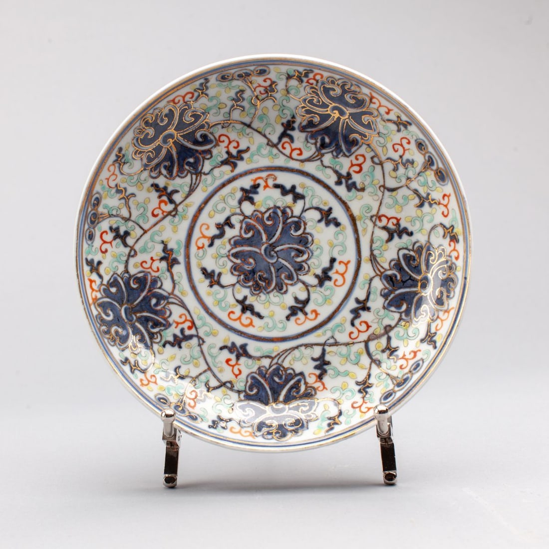 Chinese Guangxu Mark Doucai Enameled Lotus Dish (1 of 4)