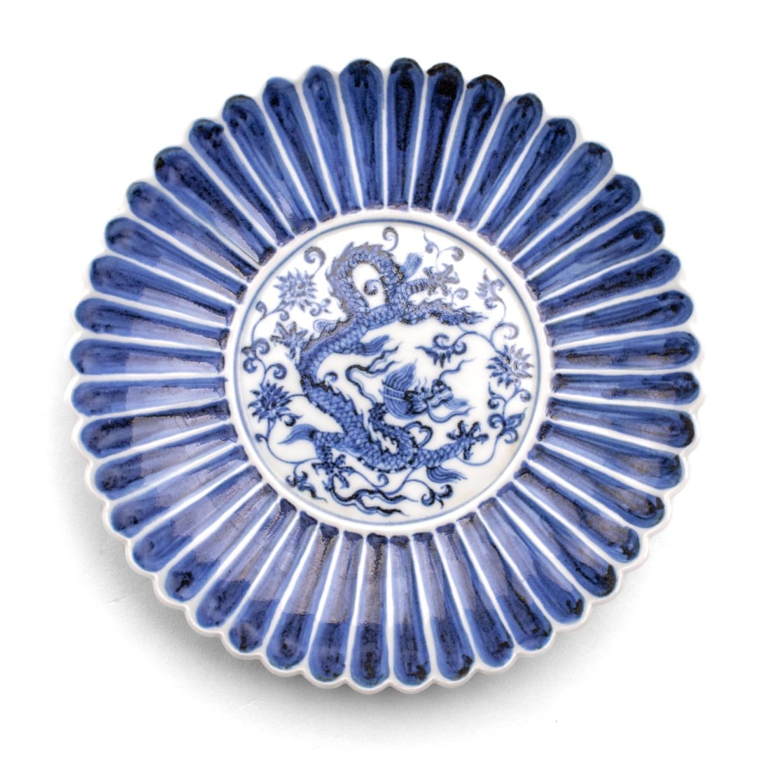 Chinese Xuande Style Chrysanthemum Dish (1 of 4)