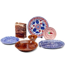 19th C. Spatter Sponge Ware Collection