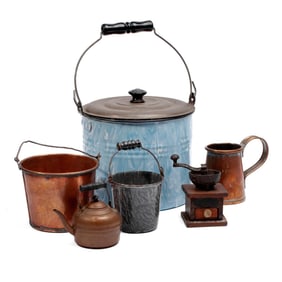 Antique Kitchen Copper / Miniatures / Graniteware