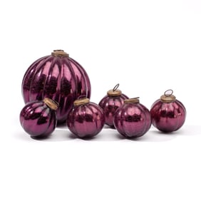 Vintage Kugel Christmas Glass Globe Ornaments