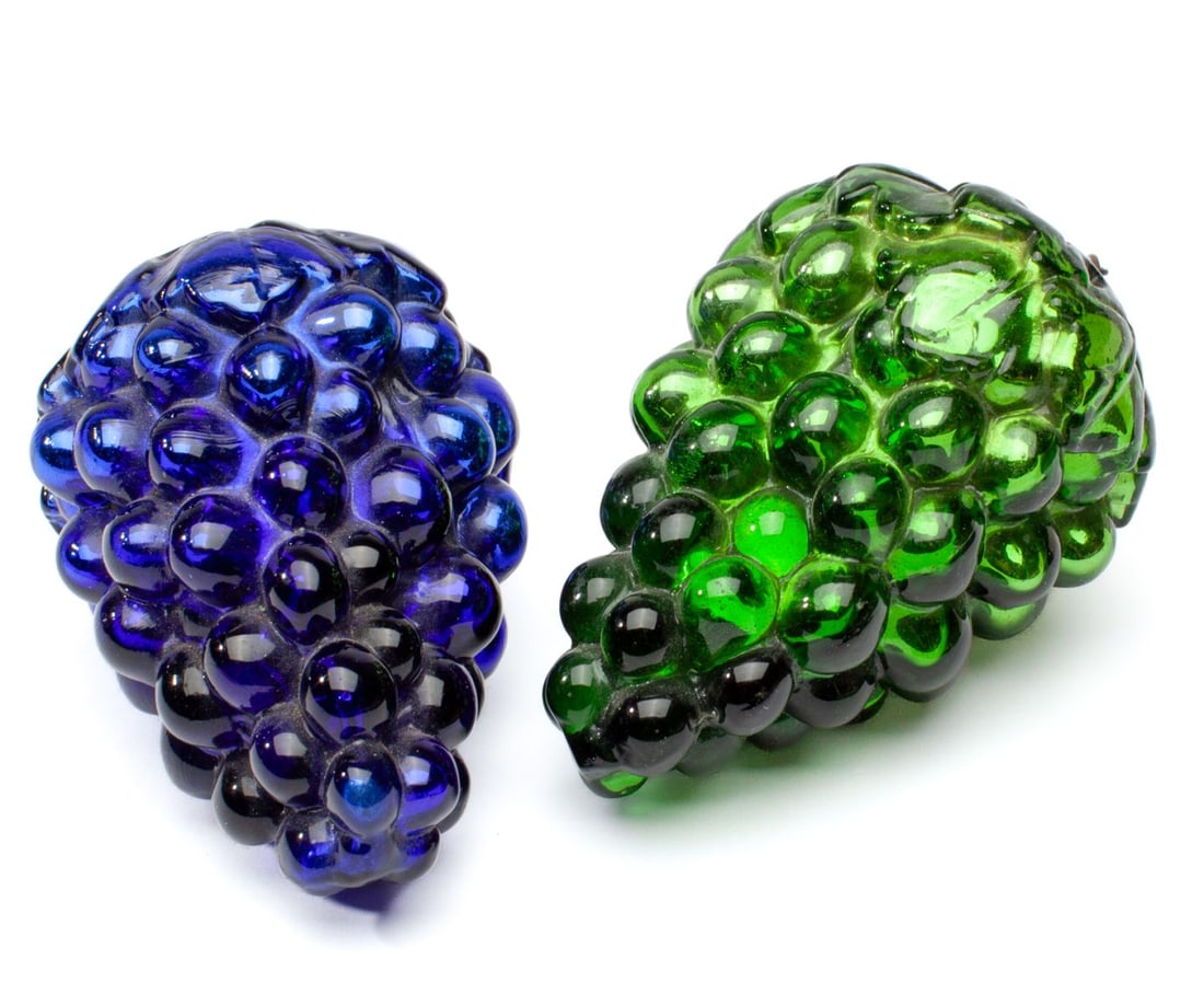 Two Antique Kugel Grape Cluster Ornaments (1 of 3)