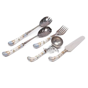 Prill Sheffield Porcelain Handle Serving Pieces