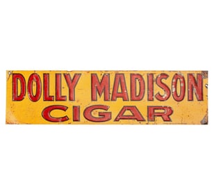 Vintage Dolly Madison Cigar Embossed Tin Sign