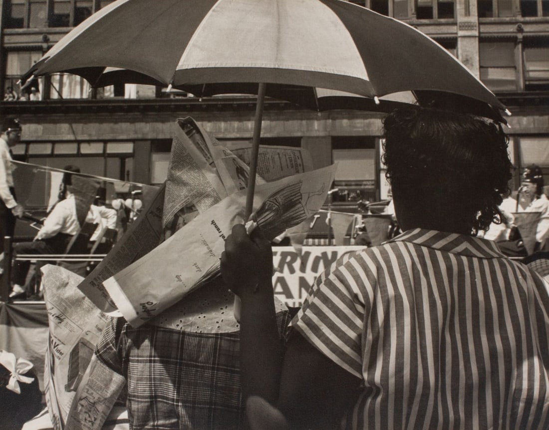 George Gulacsik (WA) Silver Gelatin Photograph: "Watchers" (circa 1950), by George Gulacsik (1923-2010). Silver gelatin photograph printed on lustre satin paper; mounted to textured mat board with ink signature lower left edge. Pen inscribed with l