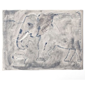 Jay Steensma & Ree Brown "Elephant" Ink Drawing