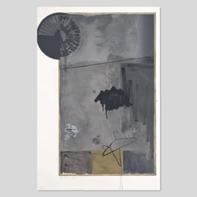 Jasper Johns "Evian" (ULAE 115) Color Lithograph