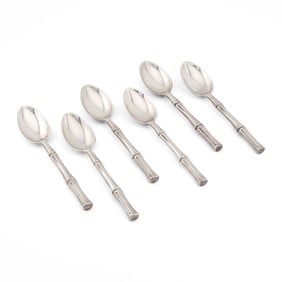 Set 6 Tiffany & Co Sterling Silver Coffee Spoons