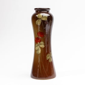 Weller Owens Art Pottery Vase Clovers 10 3/4"