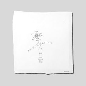 Wesley Wehr (WA) "Monster" Ink Drawing, 1974