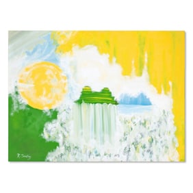 R. Sontag Large "Tranquility" Acrylic on Canvas
