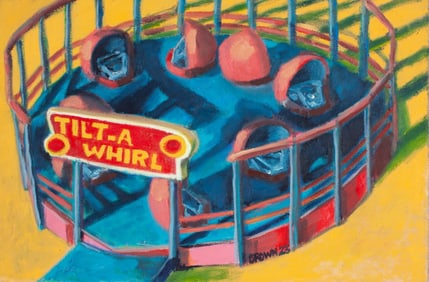 Bill Brown (WA) "Tilt-a Whirl" Oil on Canvas