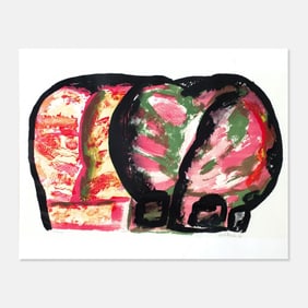 "Rabbit" Serigraph Illegible Artist Signature