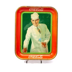 1927 Coca-Cola "Soda Jerk" Advertising Litho Tray