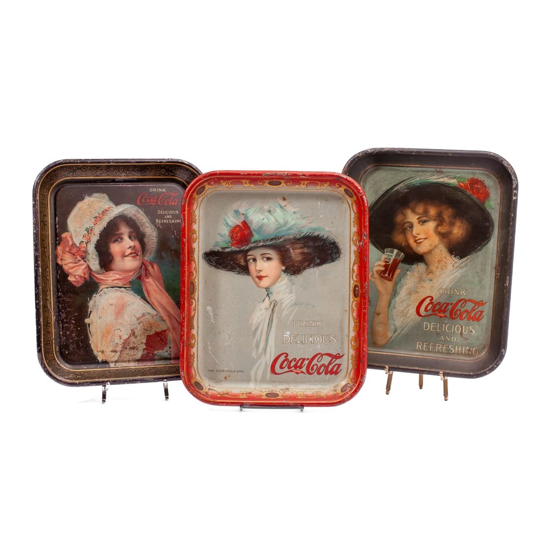 3 Antique Coca-Cola Tin Litho Trays (1 of 5)