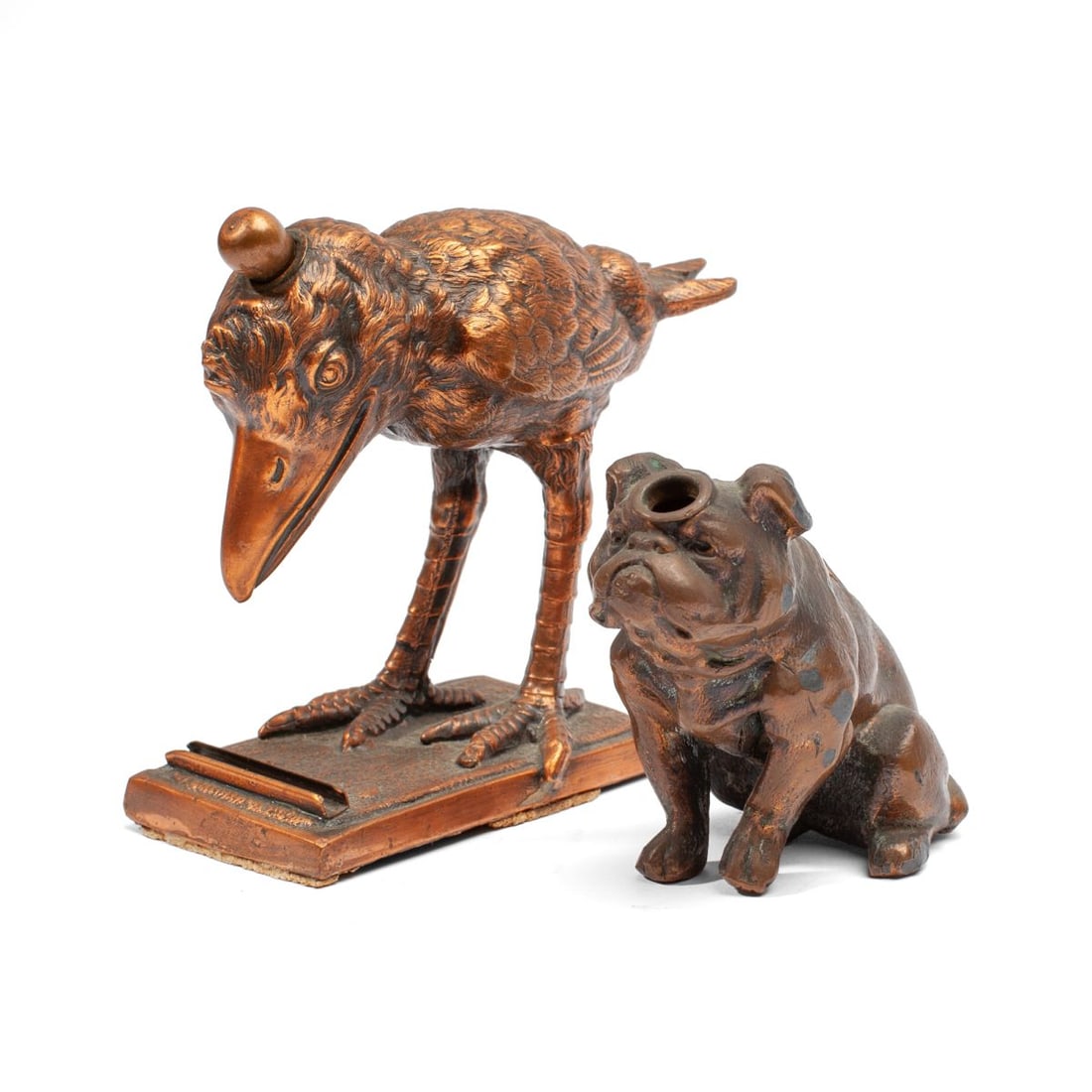 Vintage Coppertone Metal Crow & Bulldog Lighters (1 of 7)