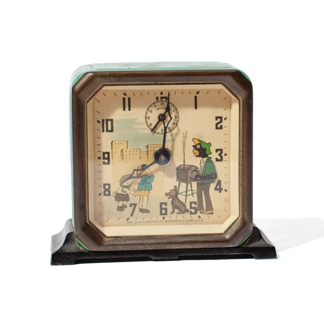 Vintage Lux Black Americana Wind Up Alarm Clock (1 of 6)