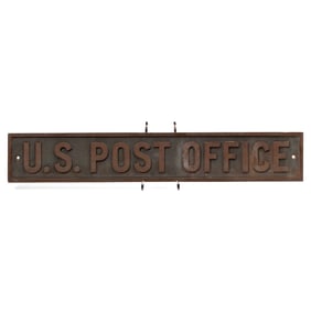U.S. Post Office Bronze Sign 1920-30