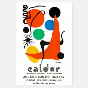 ALEXANDER CALDER POSTER / DAMASE GALLERY 1973