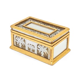 Italian Florentine Gilt & Eglomise Mirror Box