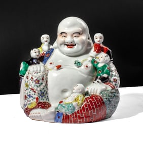 Chinese Famille Rose Porcelain Laughing Buddha