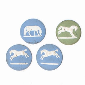 4 Wedgwood Jasper Stubbs Horse Cameos