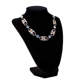 Georg Jensen Sterling and Moonstone Necklace