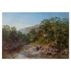 Edmund Muller 19th Century River Landscape