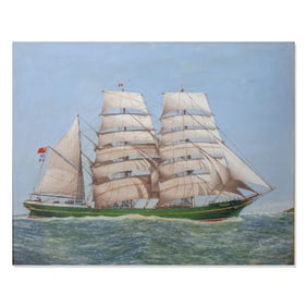 Maritime Painting of Tallship signed G. Le Brun