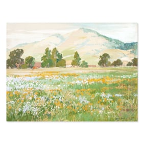 George Demont Otis California Landscape Gouache