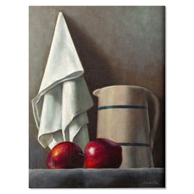 Gerald Stinski "Still Life with Apples" Oil