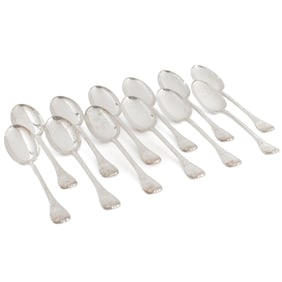 Hunt & Roskell London Silver Spoons w/ Bull Crests